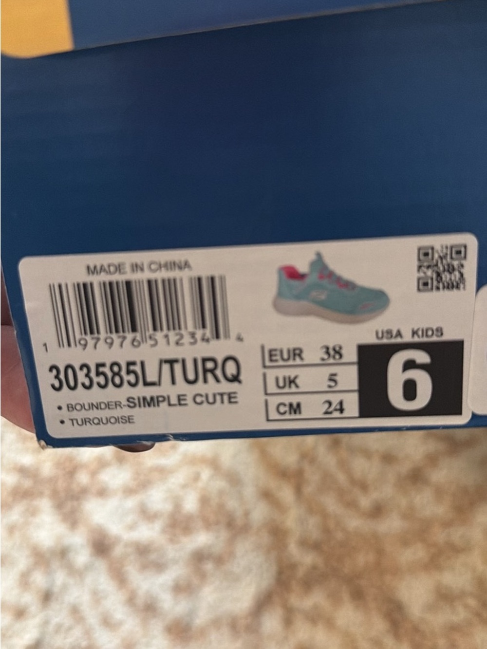 Skechers Kids Turquoise and Pink Sneakers
